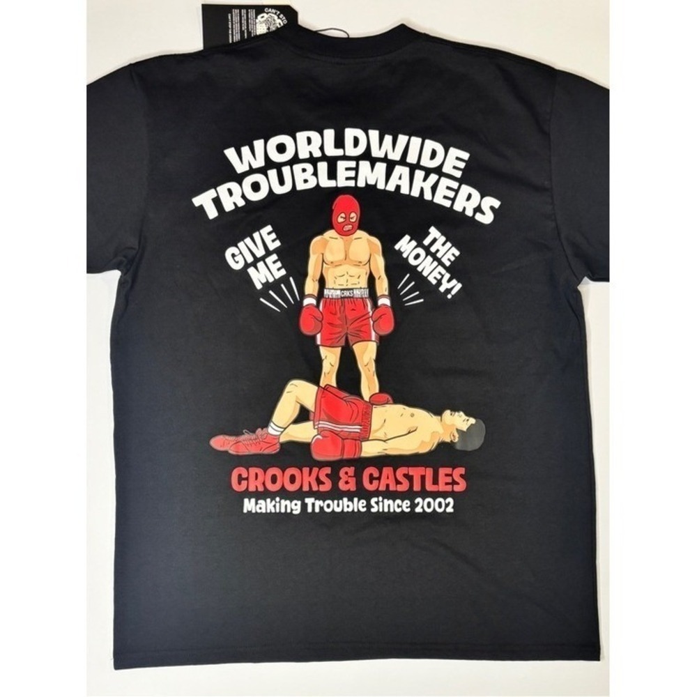 Crooks & Castles Graphic T-Shirt Men's Black Large Streetwear NWT